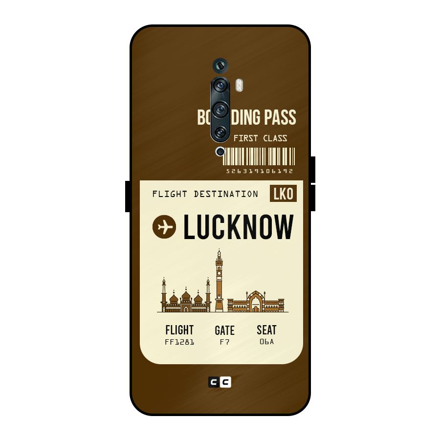 Lucknow Boarding Pass Metal Back Case for Oppo Reno2 F