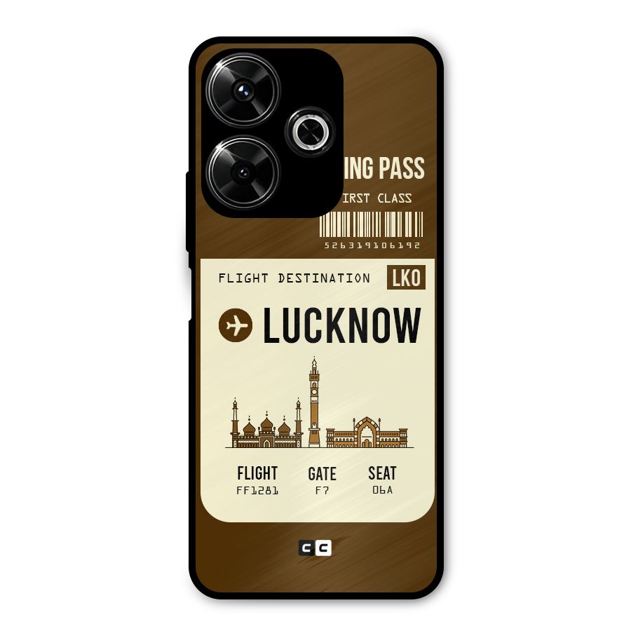 Lucknow Boarding Pass Metal Back Case for Poco M6 Plus