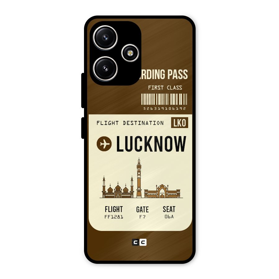 Lucknow Boarding Pass Metal Back Case for Poco M6 Pro