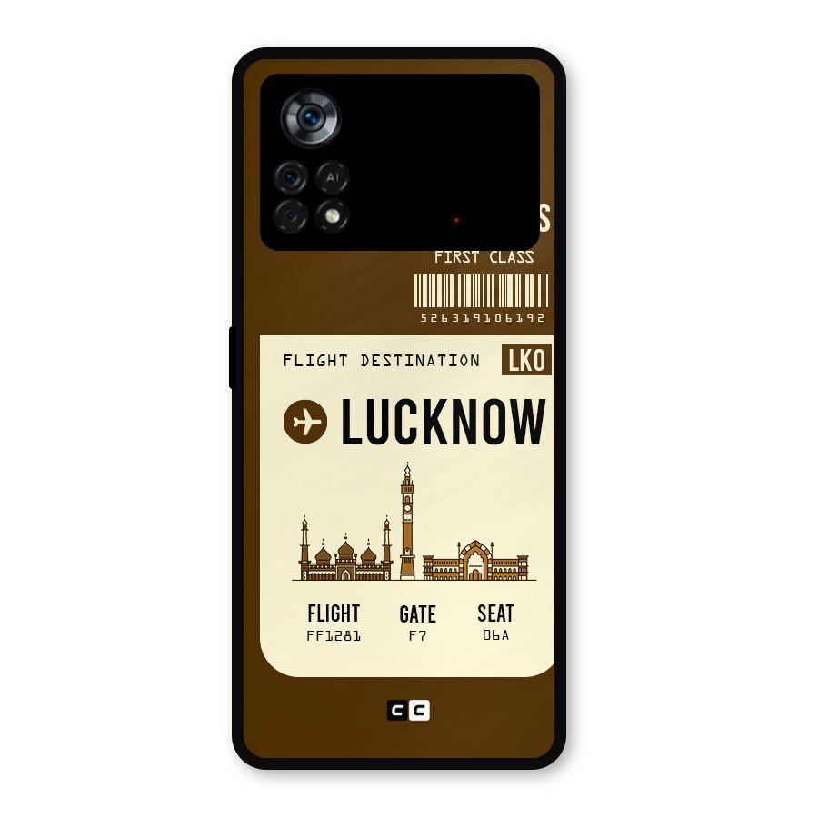 Lucknow Boarding Pass Metal Back Case for Poco X4 Pro 5G