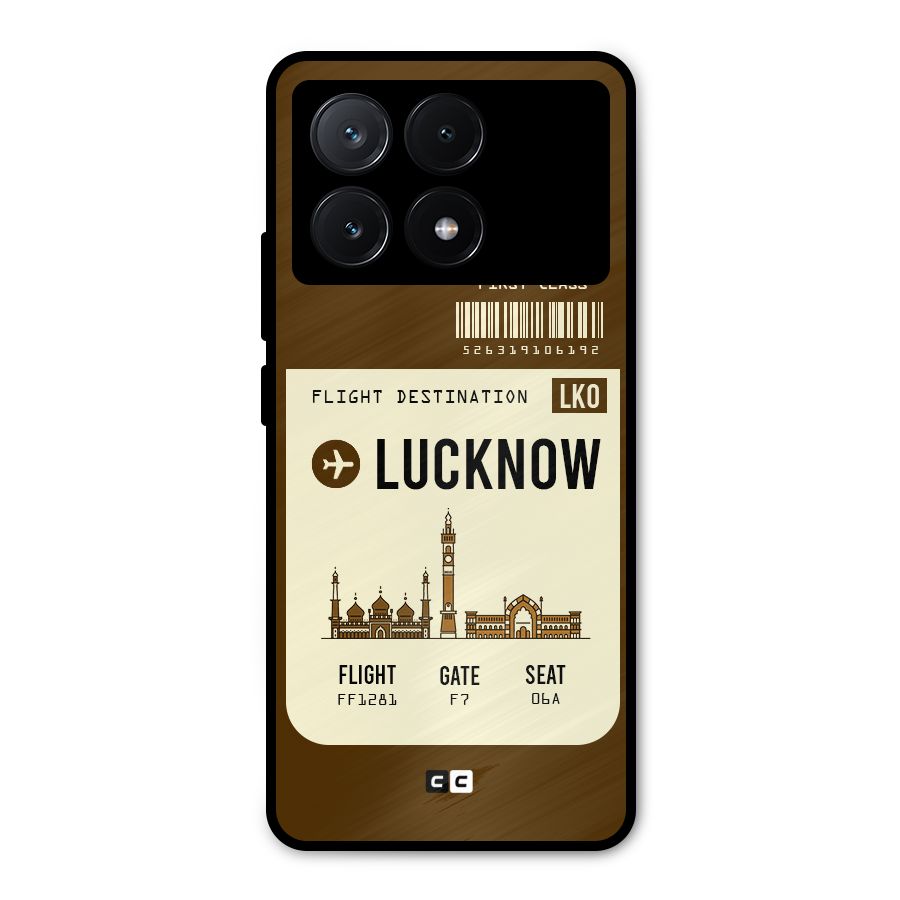 Lucknow Boarding Pass Metal Back Case for Poco X6 Pro