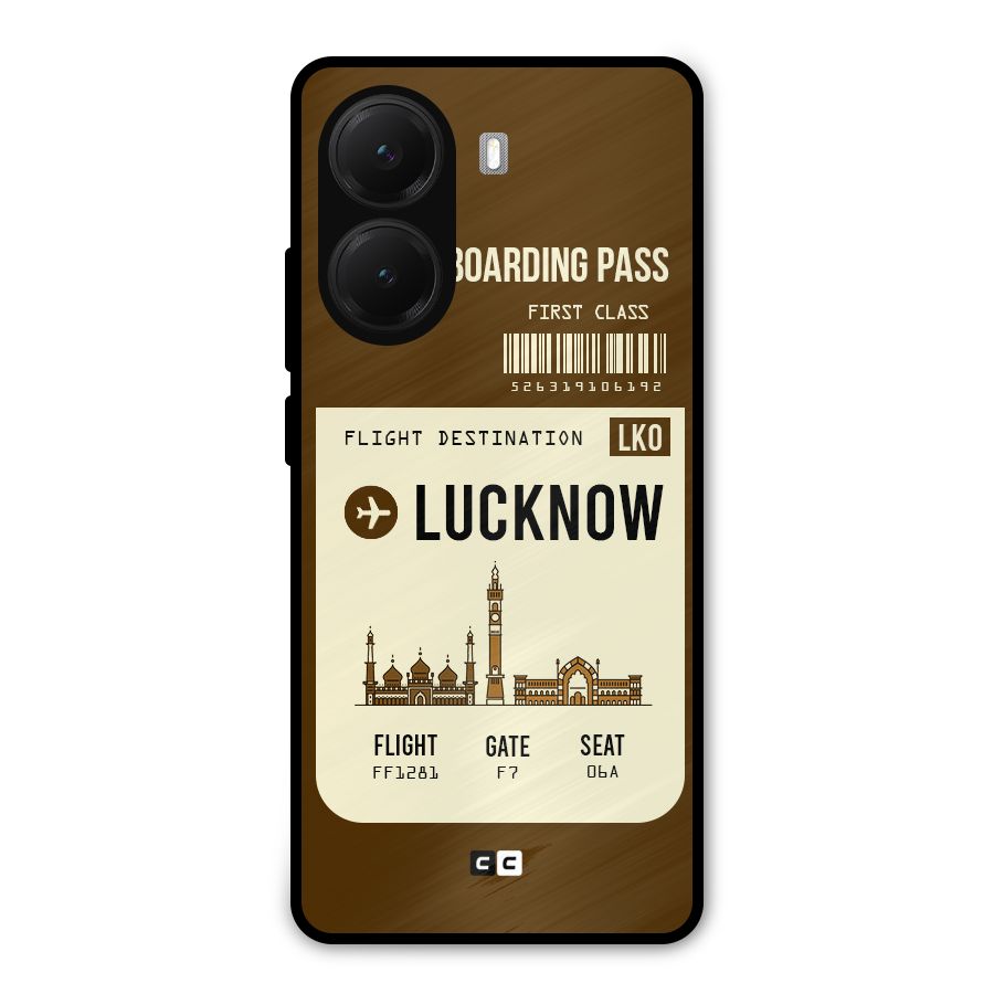 Lucknow Boarding Pass Metal Back Case for Poco X7 Pro