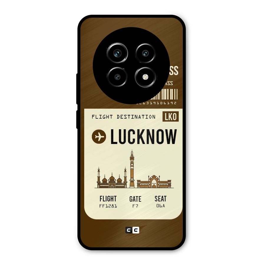 Lucknow Boarding Pass Metal Back Case for Realme 14 Pro Lite