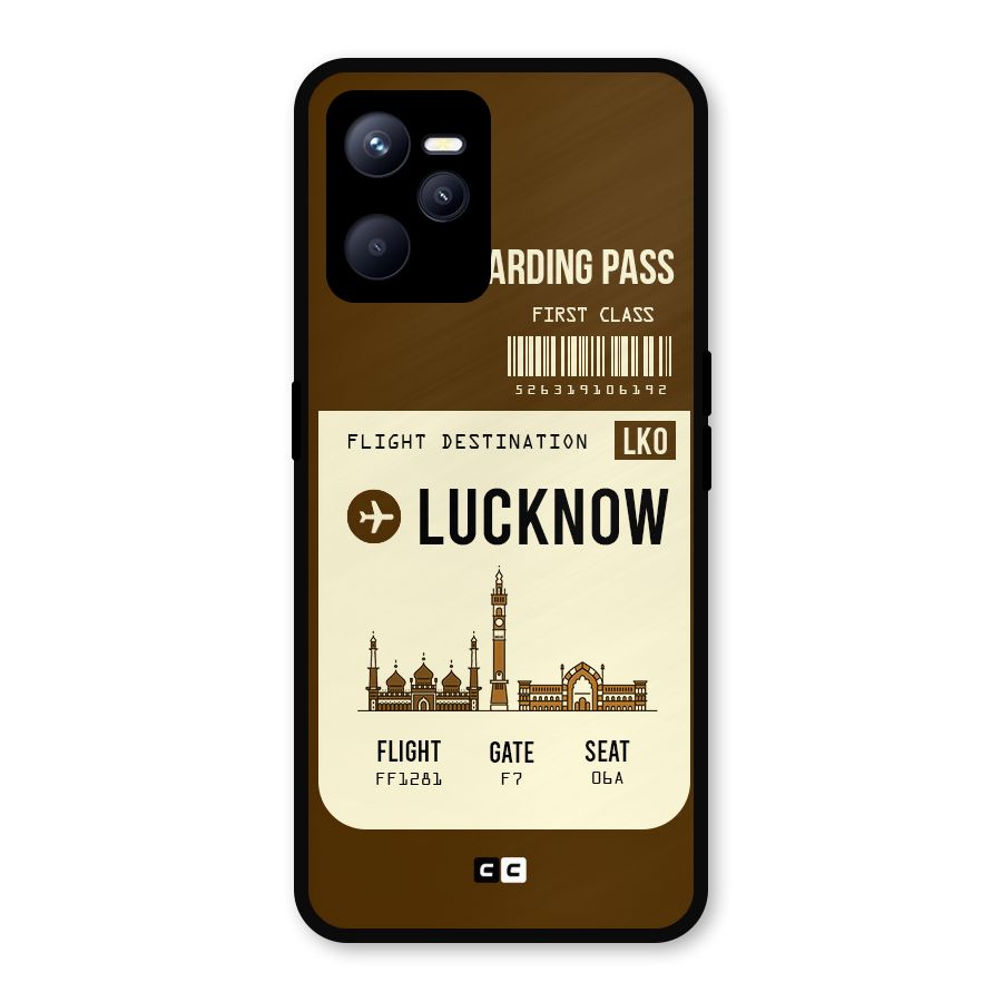 Lucknow Boarding Pass Metal Back Case for Realme C35