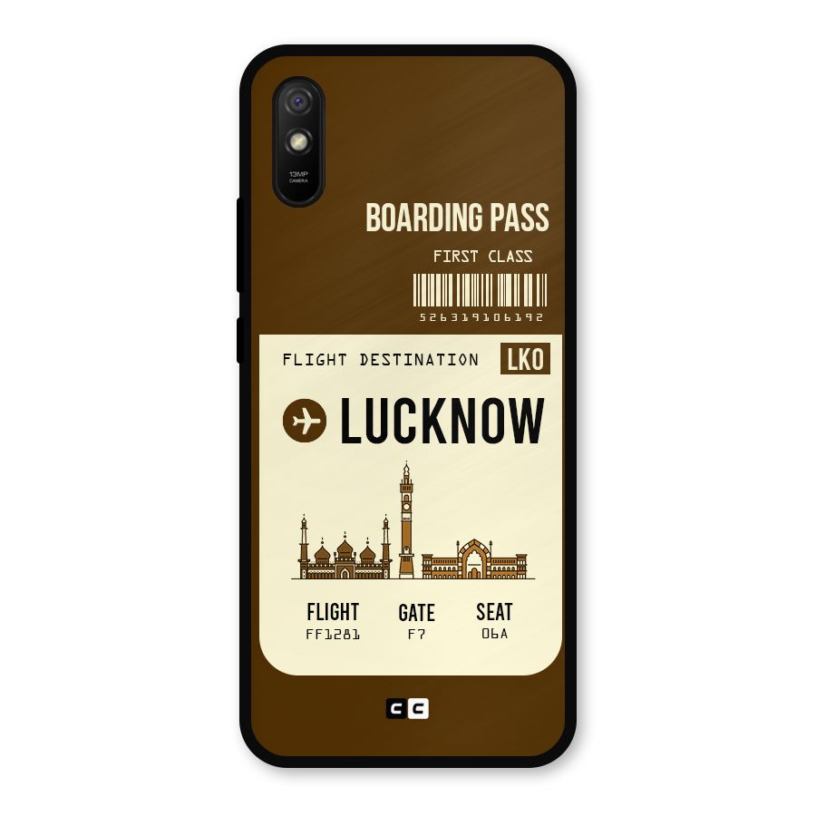 Lucknow Boarding Pass Metal Back Case for Redmi 9i