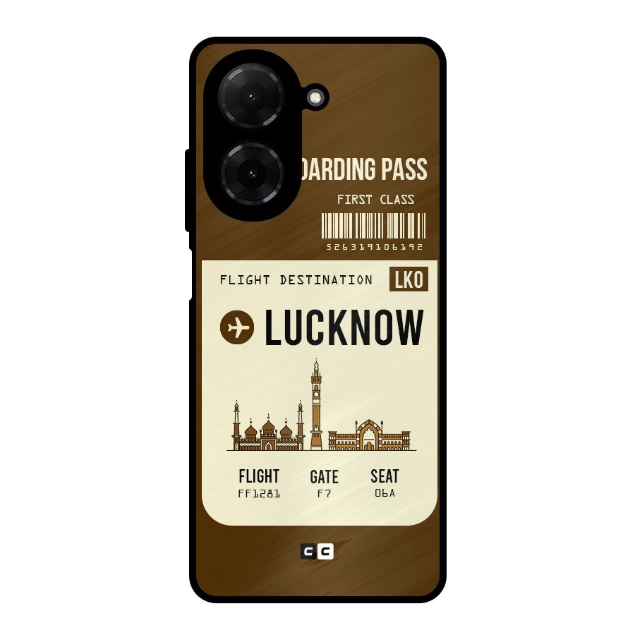 Lucknow Boarding Pass Metal Back Case for Redmi A5 4G