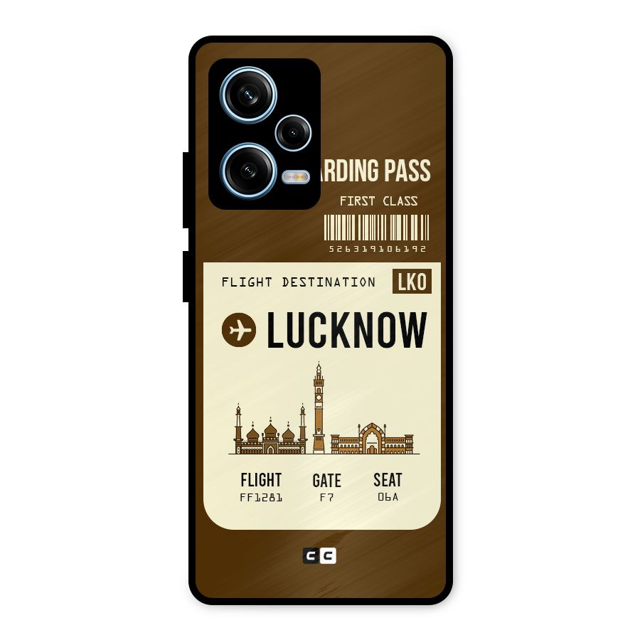 Lucknow Boarding Pass Metal Back Case for Redmi Note 12 Pro
