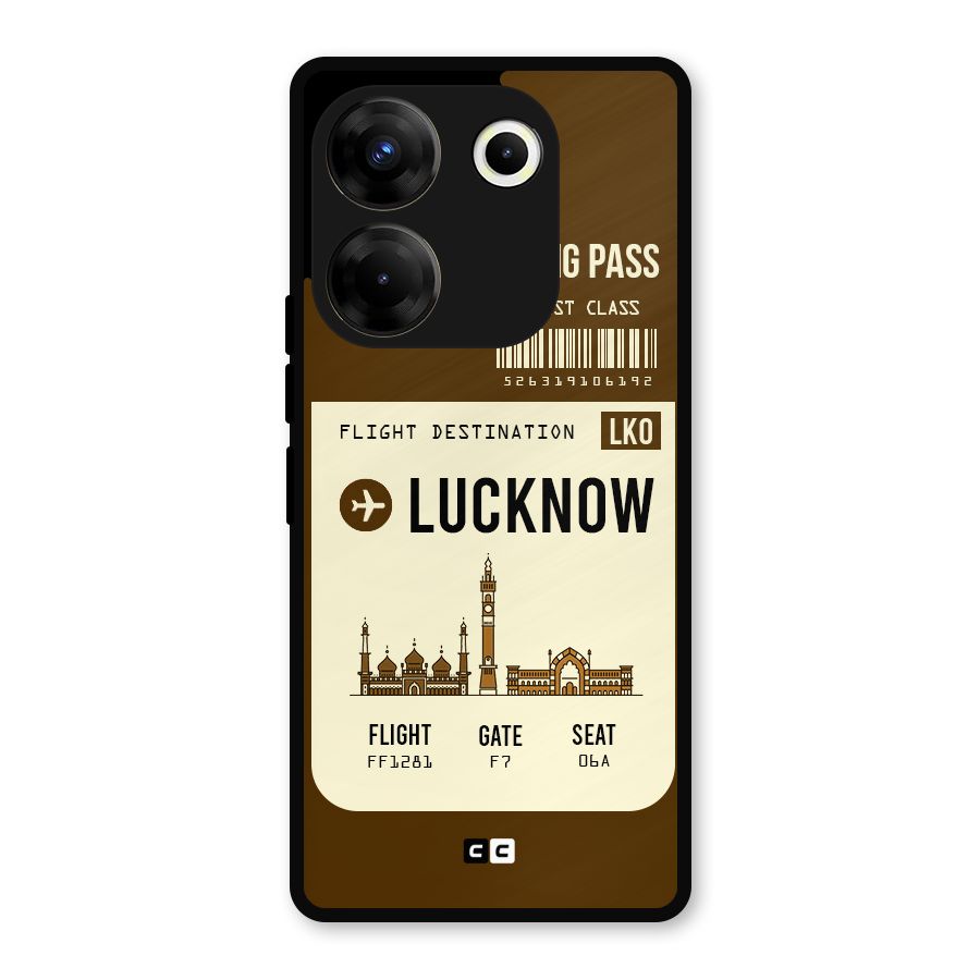 Lucknow Boarding Pass Metal Back Case for Tecno Camon 20