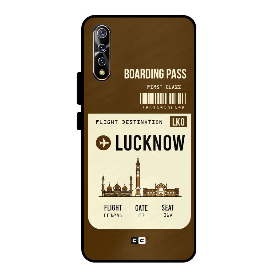 Lucknow Boarding Pass Metal Back Case for Vivo S1