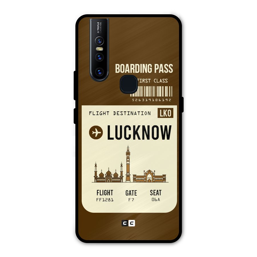 Lucknow Boarding Pass Metal Back Case for Vivo V15