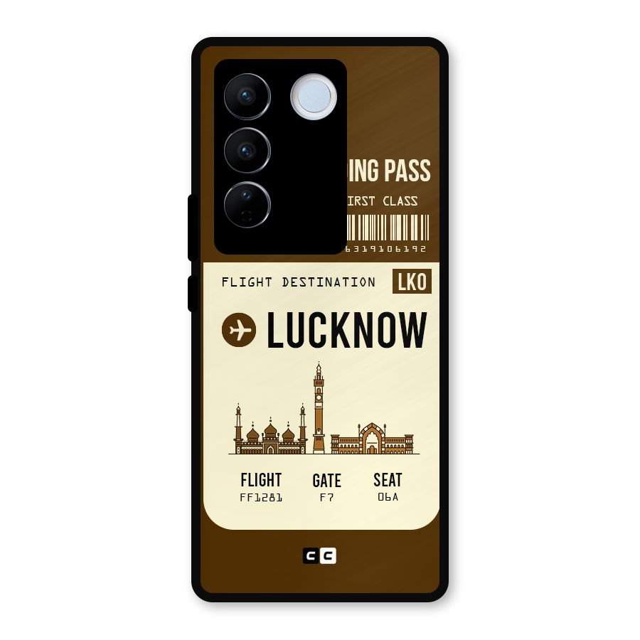 Lucknow Boarding Pass Metal Back Case for Vivo V27 Pro