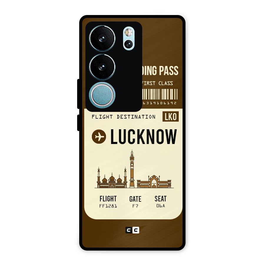 Lucknow Boarding Pass Metal Back Case for Vivo V29