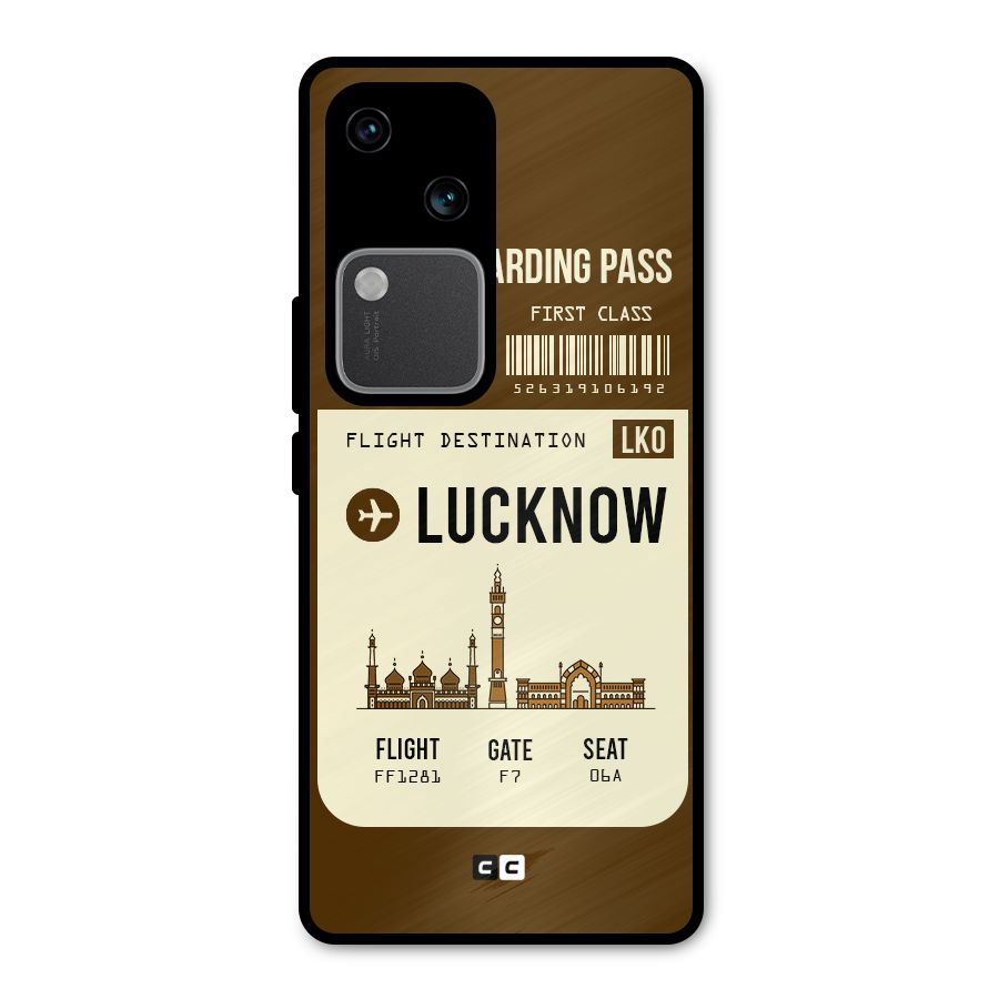 Lucknow Boarding Pass Metal Back Case for Vivo V30