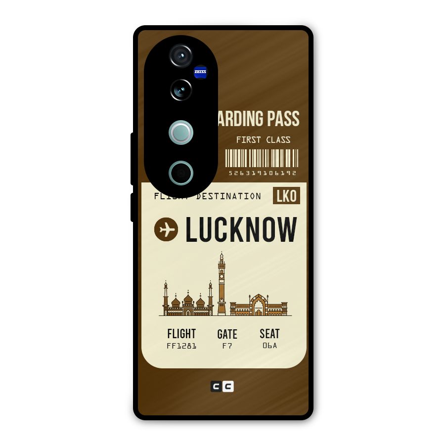 Lucknow Boarding Pass Metal Back Case for Vivo V40