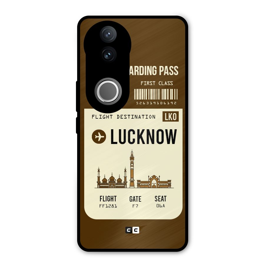 Lucknow Boarding Pass Metal Back Case for Vivo V50e