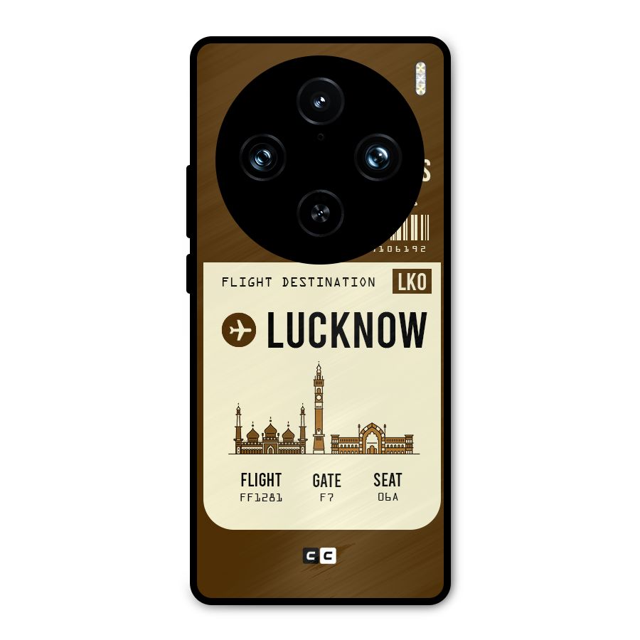 Lucknow Boarding Pass Metal Back Case for Vivo X100 Pro