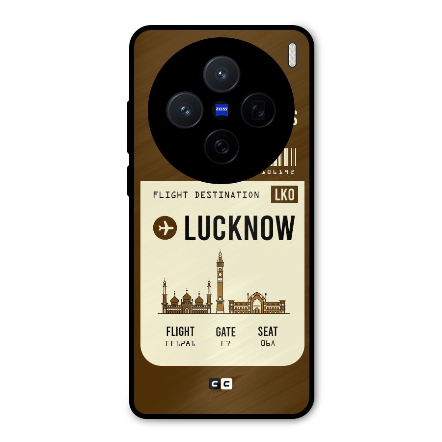 Lucknow Boarding Pass Metal Back Case for Vivo X200