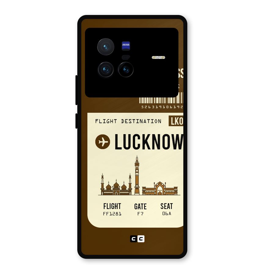 Lucknow Boarding Pass Metal Back Case for Vivo X80