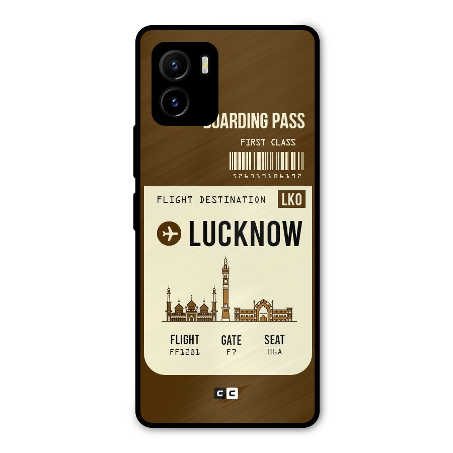 Lucknow Boarding Pass Metal Back Case for Vivo Y15s