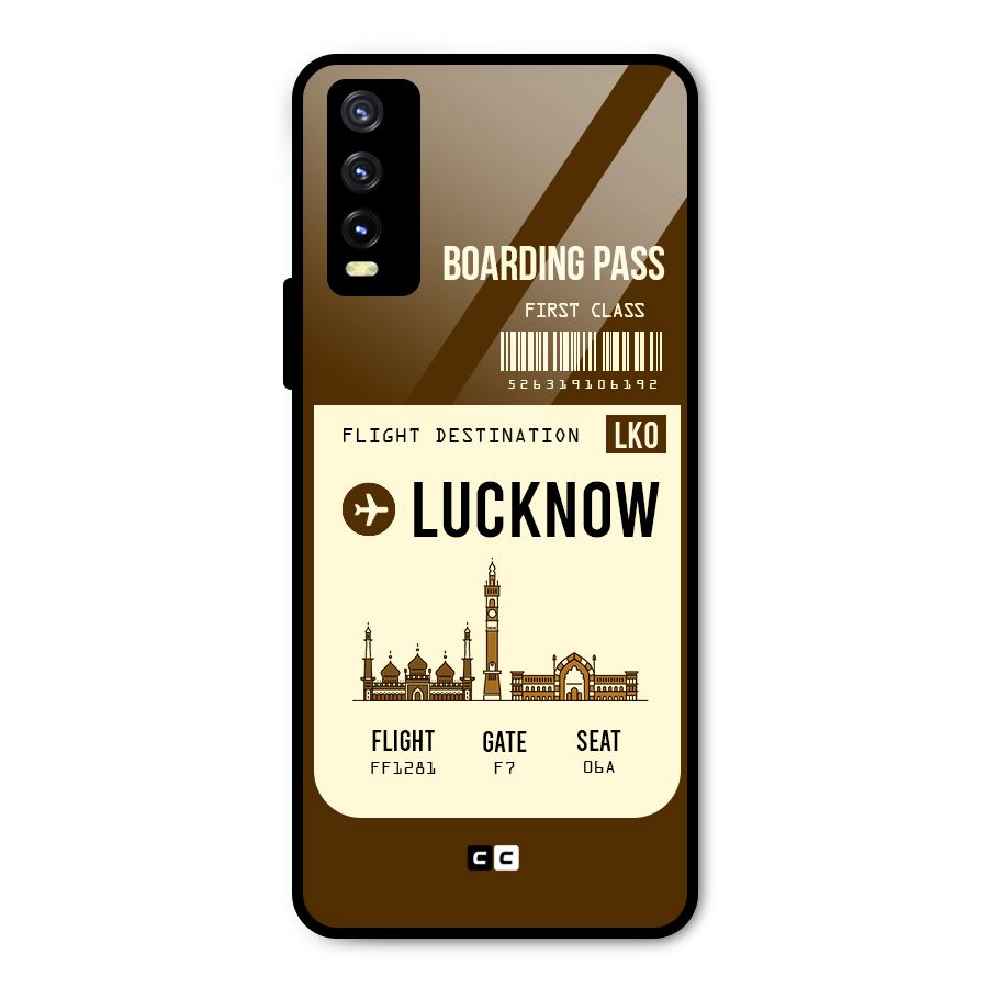 Lucknow Boarding Pass Metal Back Case for Vivo Y20 2021