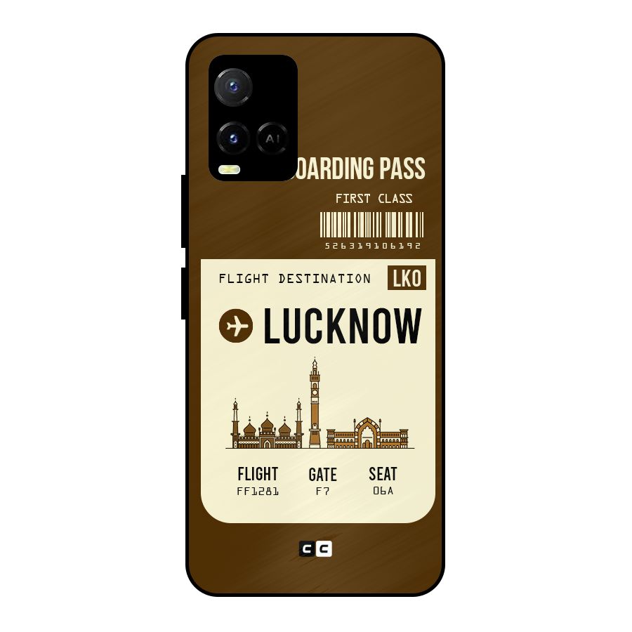 Lucknow Boarding Pass Metal Back Case for Vivo Y21 2021