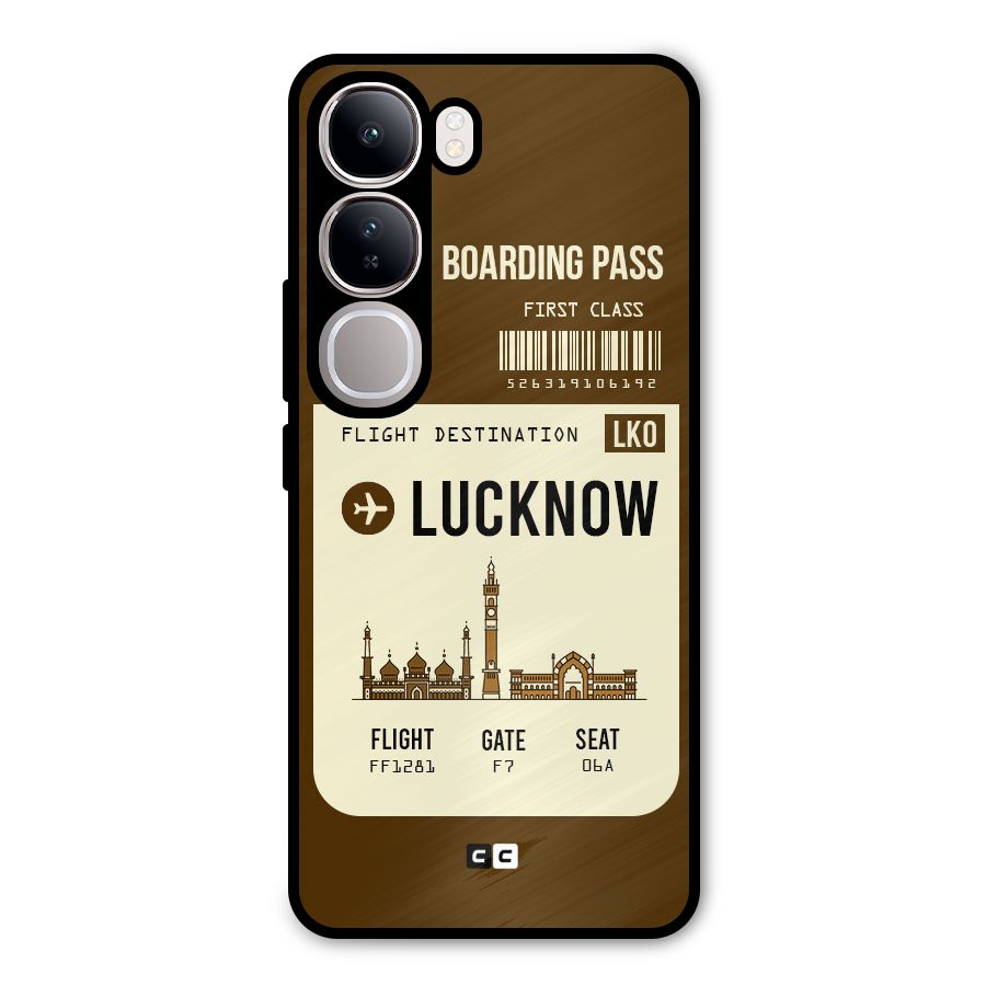 Lucknow Boarding Pass Metal Back Case for Vivo Y300