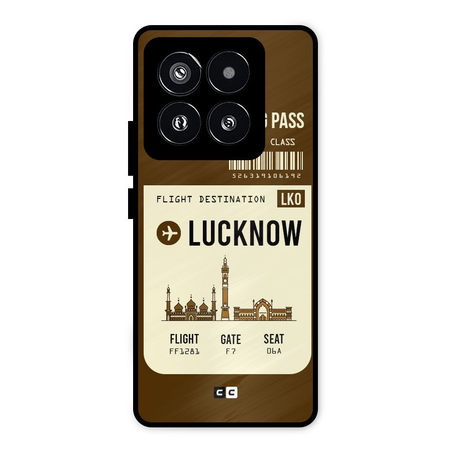 Lucknow Boarding Pass Metal Back Case for Xiaomi 14 Pro