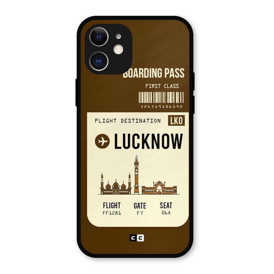 Lucknow Boarding Pass Metal Back Case for iPhone 12