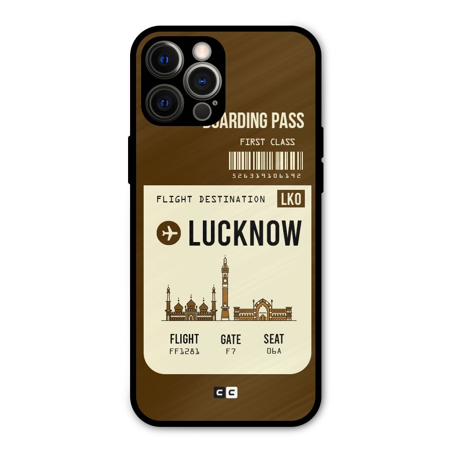 Lucknow Boarding Pass Metal Back Case for iPhone 12 Pro Max
