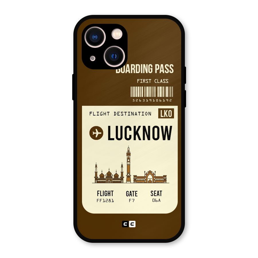 Lucknow Boarding Pass Metal Back Case for iPhone 13