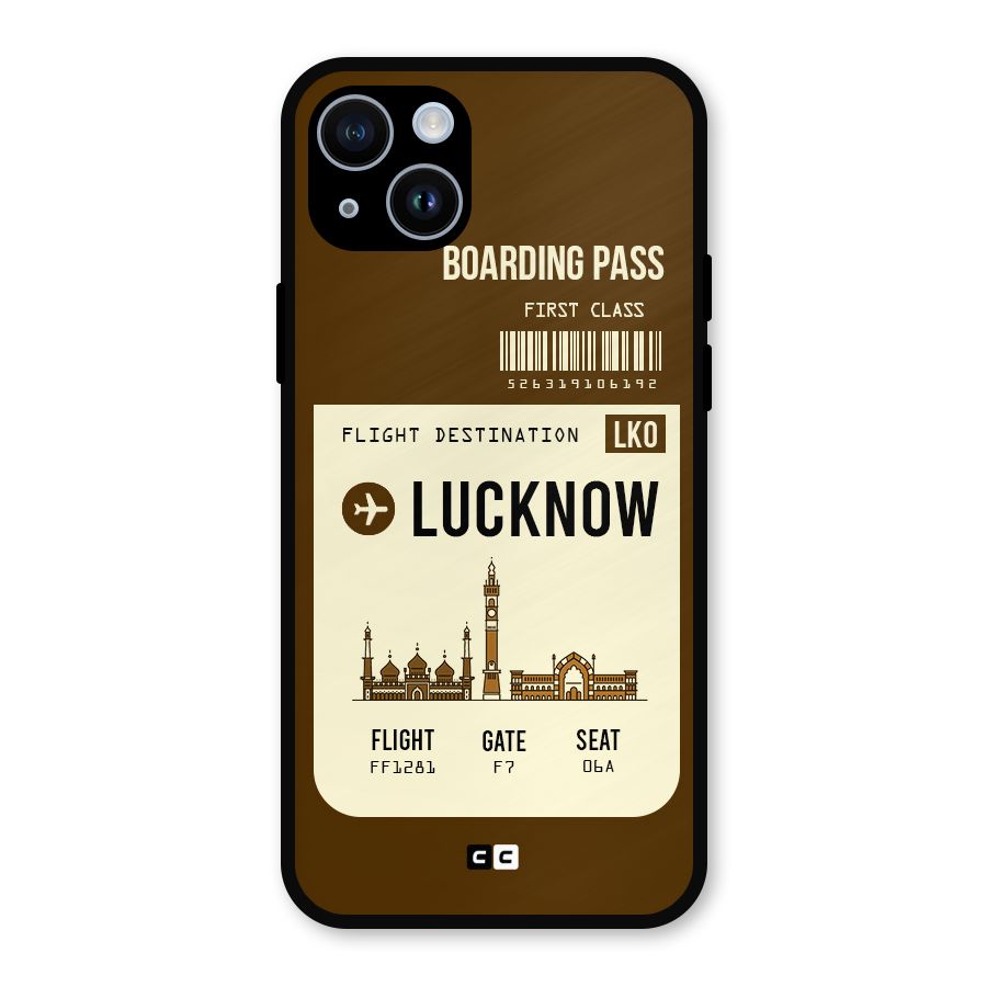 Lucknow Boarding Pass Metal Back Case for iPhone 14