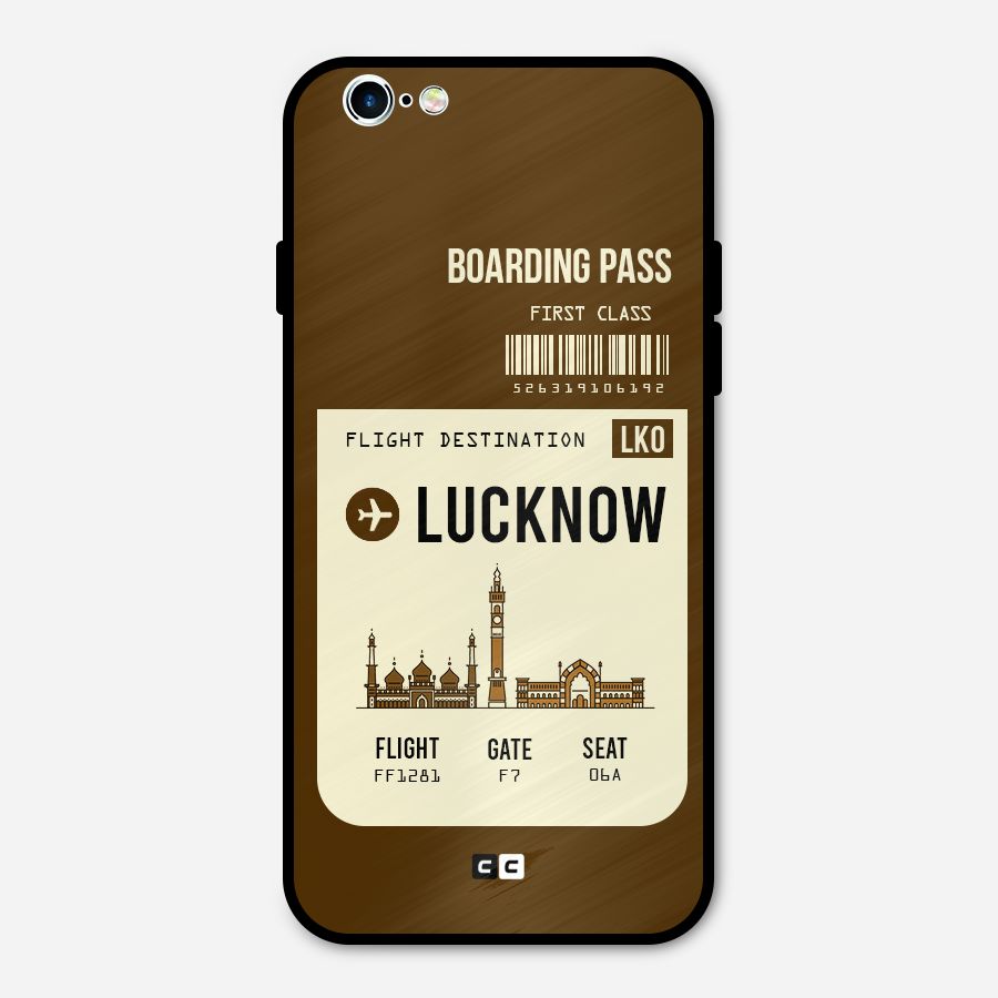 Lucknow Boarding Pass Metal Back Case for iPhone 6 6s