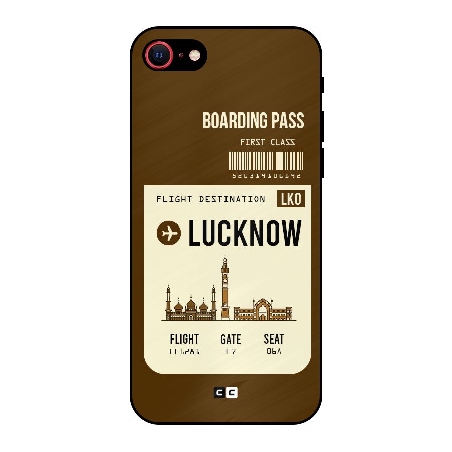 Lucknow Boarding Pass Metal Back Case for iPhone SE 2022