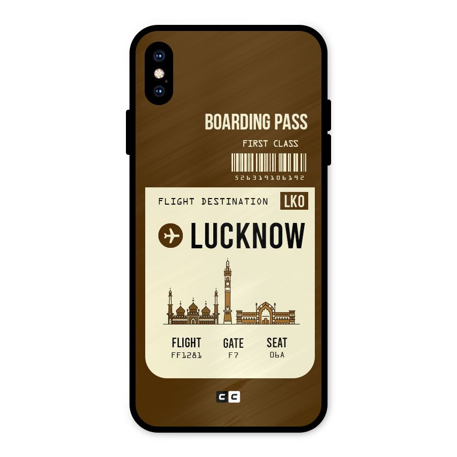 Lucknow Boarding Pass Metal Back Case for iPhone XS Max
