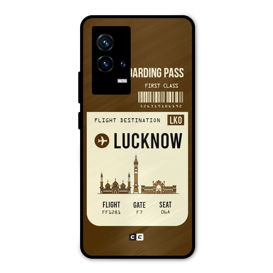 Lucknow Boarding Pass Metal Back Case for iQOO 9 5G