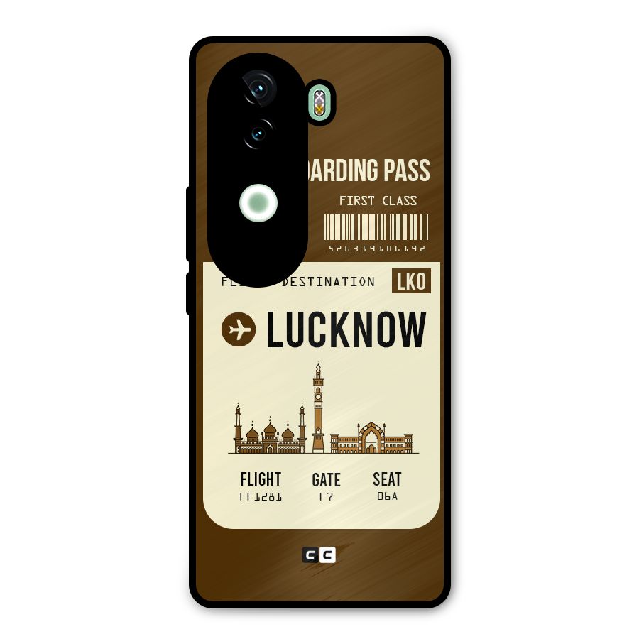 Lucknow Boarding Pass Metal Back Case for iQOO Z9s