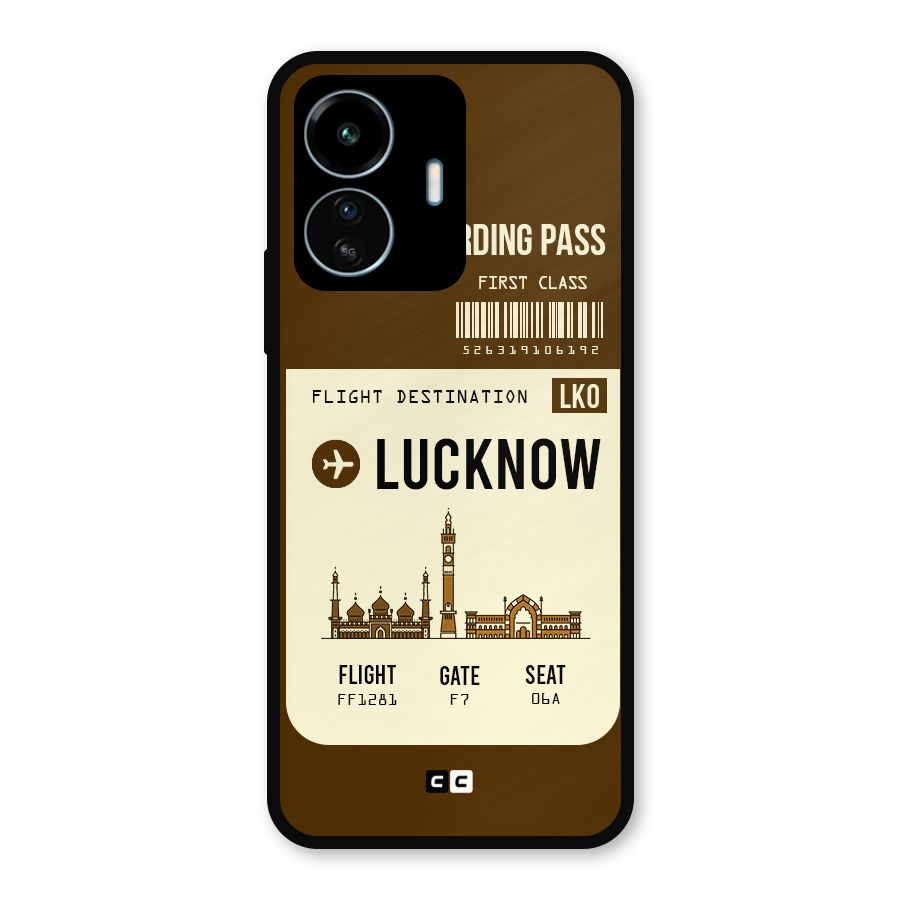 Lucknow Boarding Pass Metal Back Case for vivo iQOO Z6 Lite 5G