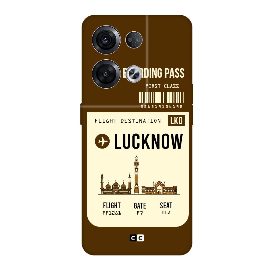 Lucknow Boarding Pass Original Polycarbonate Back Case for Oppo Reno8 Pro 5G
