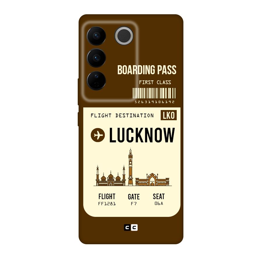 Lucknow Boarding Pass Original Polycarbonate Back Case for Vivo V27