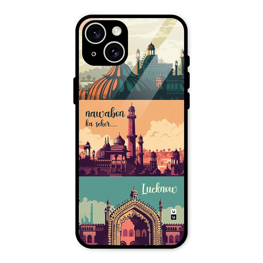 Lucknow City Glass Back Case for iPhone 15 Plus