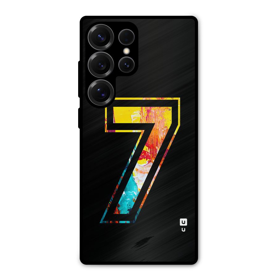 Lucky Number Metal Back Case for Galaxy S25 Ultra