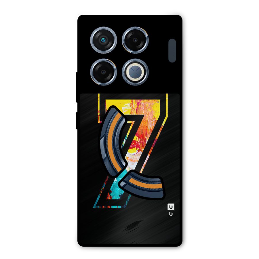 Lucky Number Metal Back Case for Infinix GT 20 Pro