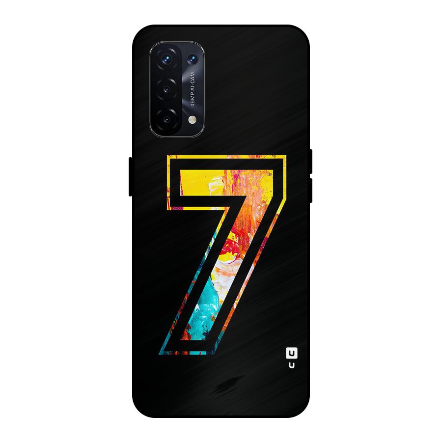 Lucky Number Metal Back Case for Oppo A74 5G