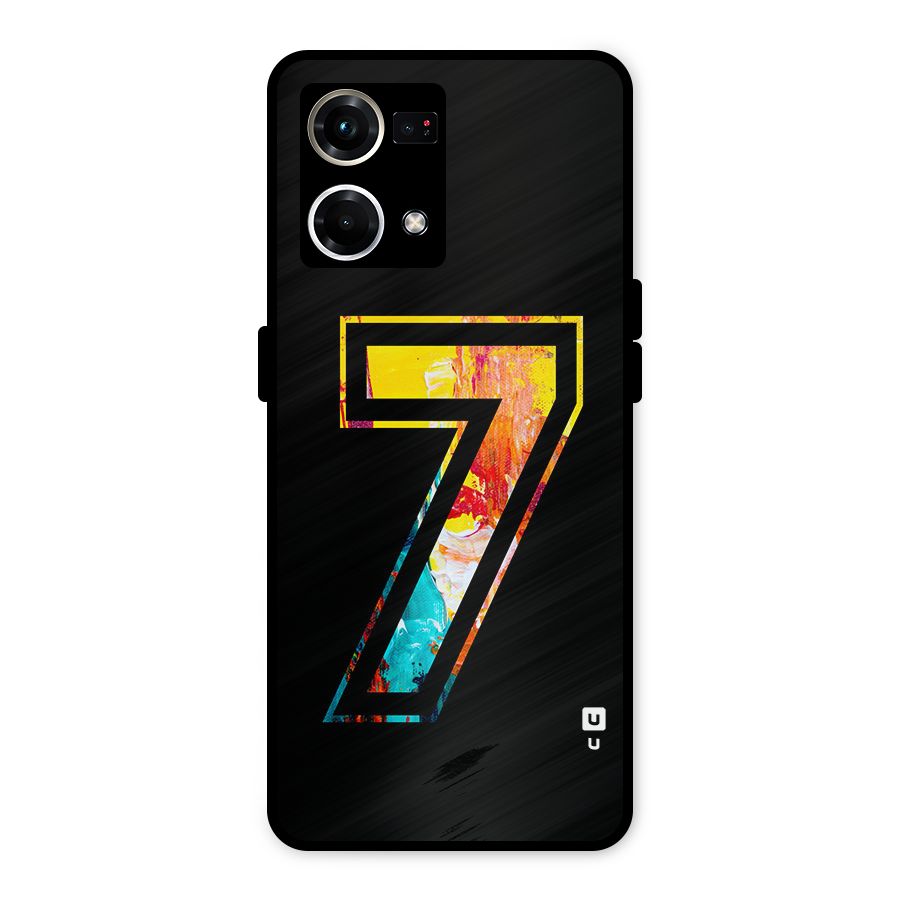 Lucky Number Metal Back Case for Oppo F21s Pro 4G