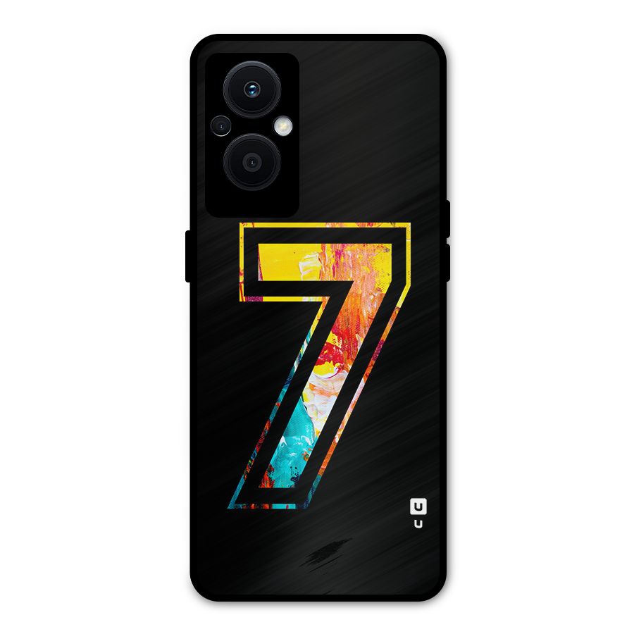 Lucky Number Metal Back Case for Oppo F21s Pro 5G