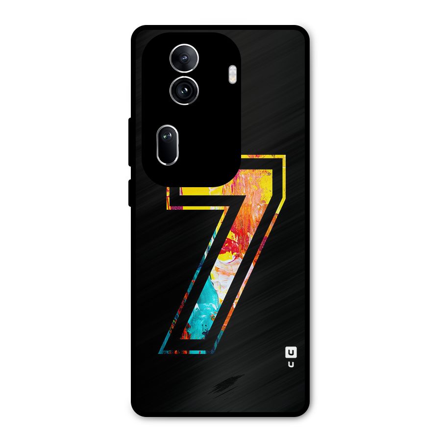 Lucky Number Metal Back Case for Oppo Reno11 Pro 5G