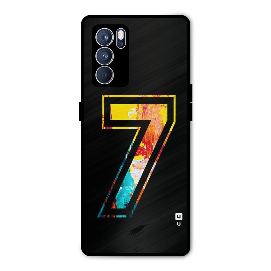 Lucky Number Metal Back Case for Oppo Reno6 Pro 5G