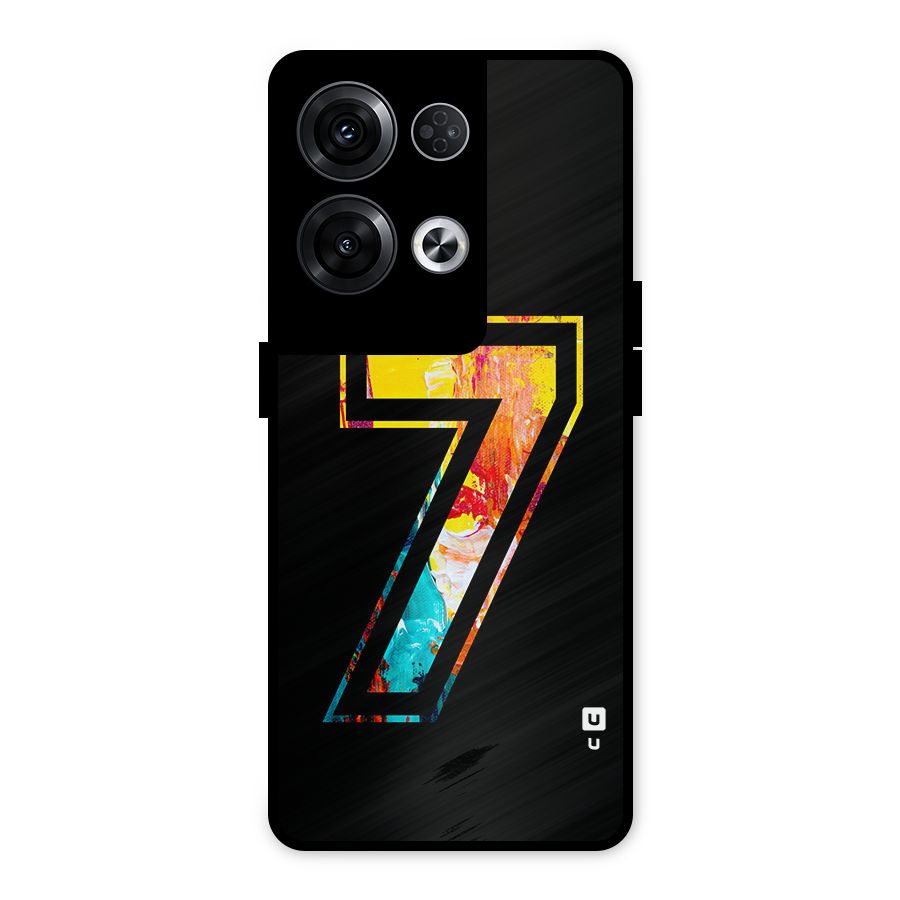 Lucky Number Metal Back Case for Oppo Reno8 Pro 5G