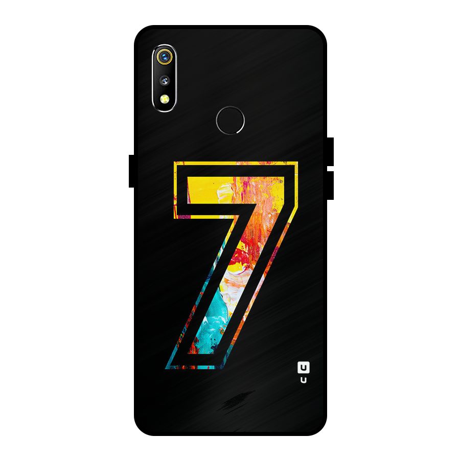Lucky Number Metal Back Case for Realme 3i