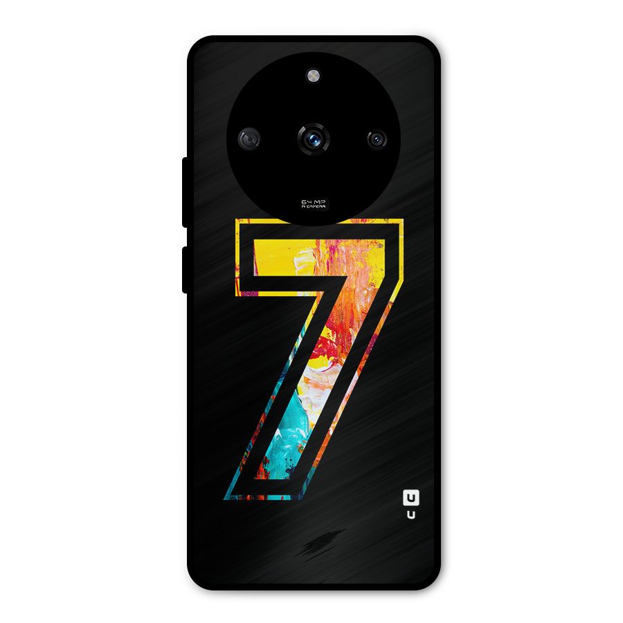 Lucky Number Metal Back Case for Realme Narzo 60 5G